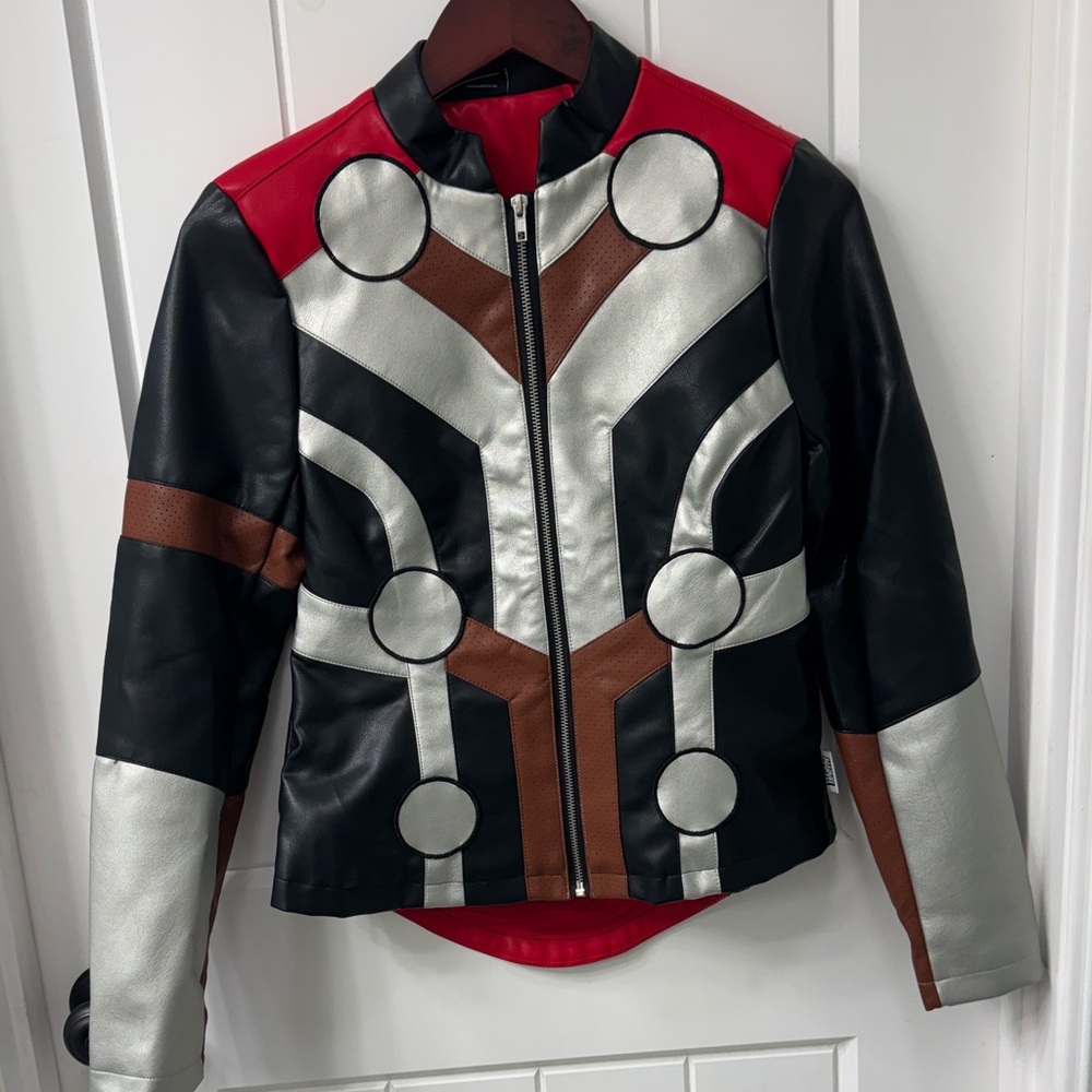 EUC. Marvel by Her Universe Faux Leather Thor Jacket